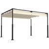 HENGMEI Pergola, gazebo da giardino, 3 x 4 m, in metallo, impermeabile, stabile, per terrazza, giardino, ponte (beige)