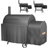 EVRBUL Copertura per telaio del fumatore compatibile con Oklahoma Joe's Longhorn Highland Offset Smoker, copertura esterna impermeabile per barbecue, resistente 420D, 162 L x 93 B x 142 H cm
