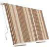 Aeffe Brico Aeffe Tenda da Sole a Caduta 250 x 250 Centimetri cm Avvolgibile, Estensibile, Struttura in Alluminio Tessuto 280gr/mq (Rigato Beige 250x250)