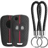 LongZYU 2 Pezzi Copri Chiave Auto Opel, Portachiave Macchina Silicone, Nero