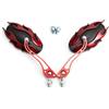 APEBAZY Universali Specchietti Moto Omologati 8mm 10mm Specchietto Retrovisore Moto Compatibile con Sportster Chopper Bobber Touring Cruiser Streetbike (Rosso)