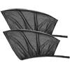 SCAR Parasole Auto Universale per Finestrini Posteriori, Protezione UV, Calza Elastica, Kit da 2 Pezzi, Nero