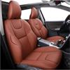 SANDSIS Per Volvo XC60 2011-2017 V60 2012-2015 S60 2011-2013 Set Completo Di Coprisedili Universali In Pelle Auto Coprisedile Seduta(Marrone)