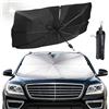 TruuMe Parasole Auto Parabrezza,Ombrello Parasole Auto Pieghevole,2026 Più Recente Parasole Auto Universale per Auto SUV Camion, Berlina parziale (M) (125 x 65 cm)