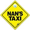 iwantthatsign.com Cartello per auto con taxi per nonni, nonne e nonne