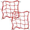 Peixiong 2 confezioni da reti elastiche per Rete Moto da 40 cm x 40 cm, reti per casco e bagagli (con 6 ganci regolabili), reti elastiche per assicurazione carico e bagagli (Rosso)