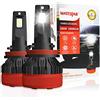 wattstar Lampadine per fari a LED H11 con decoder Canbus, kit di conversione per fari a LED 100W 18000LMS, bianco puro 6500K per fari a LED anabbaglianti o abbaglianti, luminosità del 600%, confezione da 2