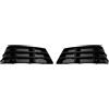 Artudatech Griglia paraurti Anteriore 2PCS Front Fog Light Grill Lower Bumper Grille Fit for Audi A4 B9 2016-2018 (No Logo)