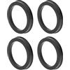 INFINAUTO Anelli Centrici Mozzo Nero 4 Pezzi per Auto Centraggio Ruote | Diametro Esterno 71.6mm, Diametro Interno 56.1mm, Spessore 10mm. Elimina Vibrazioni, Installazione Facile.