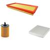 AOQ ORIGINAL QUALITY AOQ - KIT TAGLIANDO 3 FILTRI compatibile con fiat Panda III (312-319), PUNTO (199) 900 CC 57KW, 59KW E 63KW