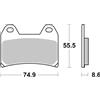 Brembo Pastiglie dei freni High Performance SR Anteriore, 07BB19SR, ECE R90