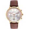 Lorenz Charleston 030273EE - Orologio Classico da Uomo al quarzo - Cronografo con Cinturino in Pelle marrone