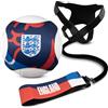 Hy-Pro Allenatore di calcio con licenza ufficiale England FA, cintura regolabile per allenamento da calcio, per allenamento da solo, per palloni di taglia 3-5, sistema portatile per uso domestico e