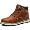 ARRIGO BELLO Stivali Uomo Invernali Scarpe Invernale Scarponcini Stivaletti Boots Taglia 41-46 (A Marrone-Pelliccia Calda, Taglia 46)
