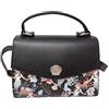 Loungefly Disney La Sirenetta Ariel Allover Stampa Floreale Crossbody Satchel Borsa Borsa, nero, Medium