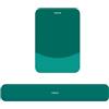 MOSISO Tappetino Mouse con Poggiapolsi&Tastiera Set,Rettangolare Ergonomico Tappetino Antiscivolo Base Casa/Ufficio Dolore Sollievo&Facile Digitare Mouse Pad&Rialzato Memoria Schiuma,Teal Green
