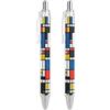 THKVSV Mondrian Style Pattern Cute Penna a sfera retrattile punta fine 0,5 mm scrittura liscia per casa ufficio
