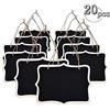 whatUneed Lavagne da appendere mini rettangolo 20 pezzi, bacheca nera bifacciale per matrimoni, artigianato per bambini, giardino, negozio 8.5X6 cm