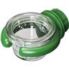 Generic Mangiatoia per gabbia per uccelli, ciotola per acqua per pappagalli sospesa, ciotola rimovibile per uccelli, mangiatoia per parrocchetti per animali domestici in vetro (rotondo-verde)