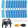 FEELNEEDY 10 Pacchetti di Filtri e 10 Pacchetti di Spugne di Ricambio per Fontana d'Acqua per Gatti, Filtro per FEELNEEDY 9L Fontanella per Cani con Supporto Regolabile in 3 Altezze FN-W25