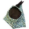 Fruusv Maschera antimosche integrale, con stampa leopardata, copertura anti mosche per cavallo, protezione per il viso del cavallo, maschera antimosche traspirante, anti-morso con maschere leopardate per