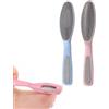 FEQDWOX Raspa Piedi Professionale Nano Vetro 2 Pezzi (Rosa & Blu) - Lima Togli Calli Delicato per Pedicure, Manico Lungo per Talloni Screpolati & Calli, Uso Bagnato/Asciutto