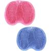 RQzaufania Piedi Scrubber per Doccia, Tappetino Massaggio per Pulizia Del Piedi con Ventosa Antiscivolo, Spazzola per Pulisce, Esfolia, Massaggia Piedi Senza Piegarli (Rosa&Blu)