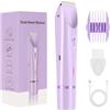 bergxperten shaver Rasoio 2 in 1 per bikini e corpo, Rasoio Elettrico Donna Shavea con Doppia Testina Integrata, Trimmer Bikini USB-C Ricaricabile, Wet & Dry, LED, per Viso Ascelle Gambe Corpo