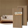 TONOR Set di 2 Pannelli Fonoassorbenti Legno Impiallacciato, 120 x 60-1.44㎡, Pannelli Decorativi per Pareti 3D, Pannello Acustici Decorativo per Soggiorno, Ufficio, Bancone a Isola, Soffitt, Teak