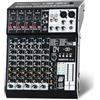 SOWOITIG Mixer audio 6-canali professionale con console di mixaggio audio con effetti DSP 99, mixer DJ compatto con USB, Bluetooth, alimentazione phantom 48V e tasto PAD per registrazione, karaoke, PA