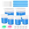 Anhow Misurino in Resina Epossidica, 250ml/ 100ml Misurini con Pipette Misurino di Miscelazione Antiaderenti Set di 27 per Stampi Resina Epossidica, Fai da Te, Laboratorio, Cucina
