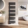 EMKE Scaldasalviette Bagno 160x50 cm, Nero 794W - Radiatore da Parete con Attacco Laterale per Riscaldamento e Asciugatura,Termoarredo Bagno(Valvole Incluse)