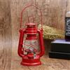 EasyByMall Lampade a cherosene retrò, lampada a olio vintage con manico, lanterna da tavolo per casa, giardino, campeggio, citronella (rosso-19 cm)