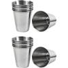 ZAAWUUT Set di mini bicchierini da shot in acciaio inox, da 290 ml, per whisky, espresso, bicchierini da bar, per casa, bar, viaggi, feste (30 ml)