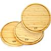 bambuswald© Taglieri Da Colazione Ecologici Ø25 cm In Set Da 3 Pezzi, Taglieri Da Colazione In 100% Bambù, Taglieri Di Facile Cura E Delicati Sui Coltelli, In Legno, Tagliere Per Servire