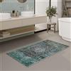 Wecon Home Tappeto da bagno vintage di WECONhome, di alta qualità e lavabile, accessorio alla moda per il design moderno del bagno, Ralph (60 x 100 cm, verde)