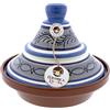 CERÁMICA ESPAÑA | Tajine in Fango Refrattario | Marocchina in Ceramica Tradizionale Con Coperchio - Modello M01 | Decorazione 100% Fatta a Mano | 27x27x23 cm