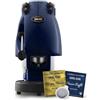 MOKAOR caffè Frog Mokaor Espresso Italiano Macchina da Caffè a Cialde ESE 44 mm (blu) + 15 Kit 15 cialde Assaggio torrefazione artigianale