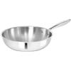 TeCuisine - Wok Inox 18/10 Triply - 28 cm - Senza Rivestimento - Senza PFAS, PFOA, PTFE - Compatibile con tutti i fornelli a induzione - Manico rivettato freddo - Cottura sana e durevole