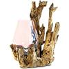 Kinaree Vetro fuso su radice - ciotola di vetro su radice - legno teak con vaso di vetro o ciotola (vetro 30-50 x 35 cm)