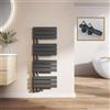 EMKE Scaldasalviette Bagno 104x40 cm, Nero 456W - Radiatore da Parete con Attacco Laterale per Riscaldamento e Asciugatura,Termoarredo Bagno(Valvole Incluse)