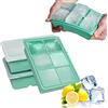 LessMo 3 Pezzi Vassoio per Cubetti di Ghiaccio, 18 Griglie, Grande Stampi per Ghiaccio in Silicone con Coperchio, Certificato LFGB, senza BPA, per Alimenti per Bambini, Cocktail, Whisky