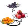 evomosa Portafrutta a 3 livelli Vassoio salvaspazio per la casa, stabile e non oscillante, moderna ciotola di frutta per frutta snack pasticceria
