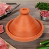Generic Tajine marocchina, diametro 26 cm, non smaltata, pentola in argilla per cucinare per 1-3 persone, originale dal Marocco, priva di sostanze nocive