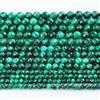 ZouoYYii Perline di malachite sfaccettate naturali da 2-4 mm, piccole pietre preziose per la creazione di gioielli, bracciali, forniture artigianali