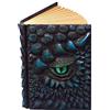 MISNODE Diario con Scultura in Rilievo 3D in Resina Magica, Fatto a Mano, Libro Contabile, Diario/Taccuino/Blocco Note da Disegno, Regalo con Drago per Uomo e Donna A5, Blu