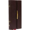 Thomas Nelson NKJV, Checkbook Bible, Compact, Bonded Leather, Burgundy, Wallet Style, Red Letter: Holy Bible, New King James Version