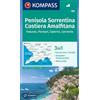 Kompass Carta escursionistica Kom 682. Penisola Sorrentina, Costiera Amalfitana, Vesuvio, Pompei, Salerno, Sorrento: 3in1 Wanderkarte mit Aktiv Guide und Ortsplänen.