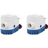 No 2X Pompa di Sentina 12V 1100GPH Pompa Acqua Marina Automatica per Barche Po5498