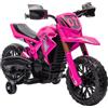AIYAPLAY 12V motorino elettrico per bambini, motorino per bambini con ruote di allenamento, fino a 3 km/h, motorino elettrico con clacson e suono di avviamento, veicolo per bambini da 3 a 8 anni,